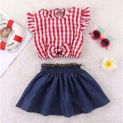 

US 2PCS Newborn Baby Girl Clothes Sleeveless ShirtTutu Skirt DressOutfit Set