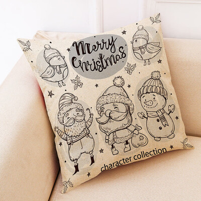 

〖Follure〗Christmas Home Decor Cushion Cover Graffi Style Throw Pillowcase Pillow Covers