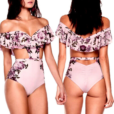 

Womens One-Piece Swimsuit Bandage Bikini Push-up Padded Bra Bathing Swimwear