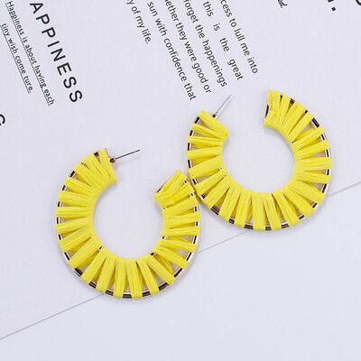 

Flashbuy Boho Style Handmade Rattan Drop Earrings For Women Trendy Rafite Pendantes Bohemia Earrings Party Fashion Jewelry