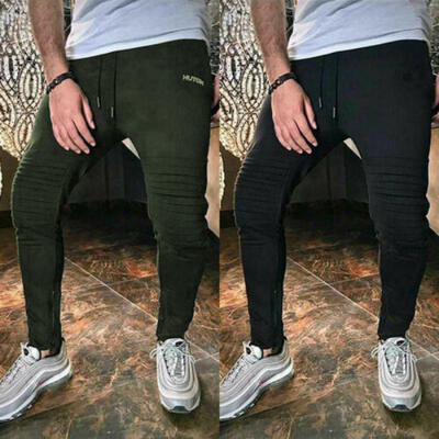

Mens Casual Slim Fit Sport Twill Pants Running Joggers Gym Sweatpants Trousers