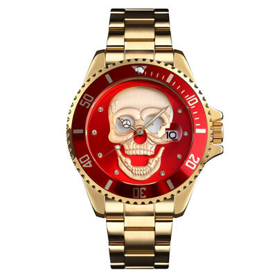 

Skmei 9195 Luxury Stainless Steel Watch Mens Water Resistant Quartz Watches Clock Men Creative Chronograph Relogio Masculino