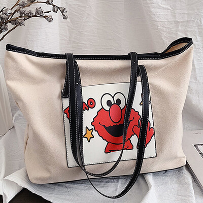 

Korean female 2019 new summer fashion large-capacity shoulder bag tote bag Joker portable canvas bag