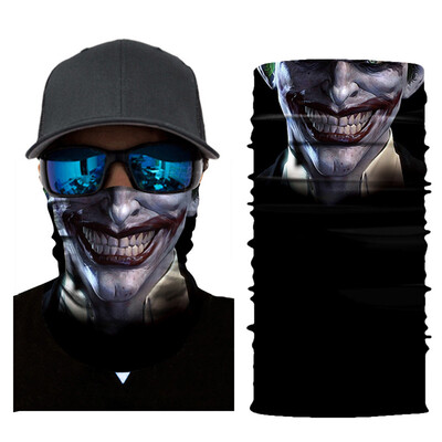 

Motorcycle Head Scarf Balaclava Face Shields Skull Ghost Bandana Scarf Mask Balaklava Neck Warmer