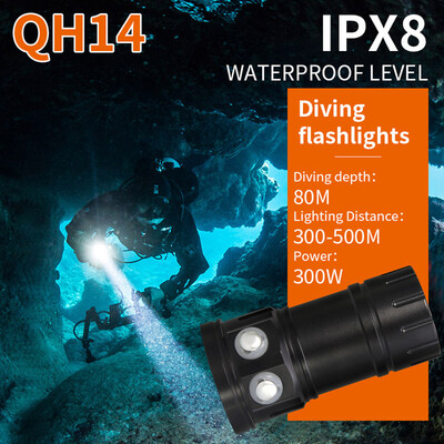 

Saidsome 80m LED Diving Flashlight Photography Light Underwater IPX8 Waterproof Torch Lam flashlight lamp