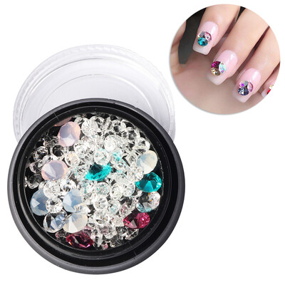 

3D Hot Nail Art Rhinestones Crystals Resin Tips Decoration Manicure Wheel