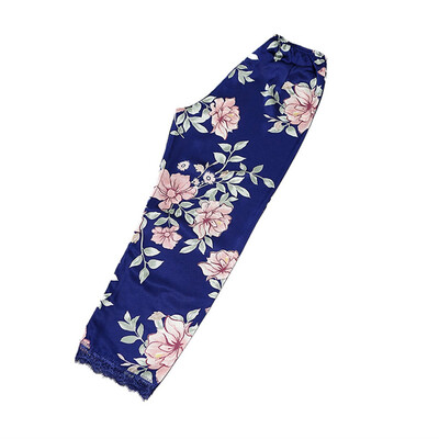 

Toponeto Women Sexy Satin Print Lingerie Lace Nightwear Underwear Long Sleep Pants