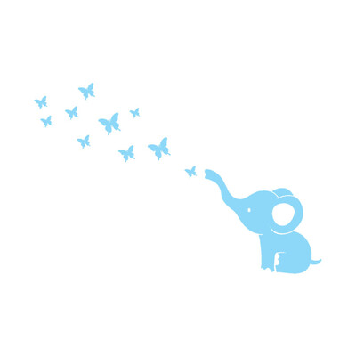 

〖Follure〗DIY Elephant Butterfly Wall Stickers Decals Childrens Room Home Decoration Art