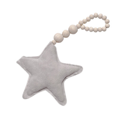 

Toponeto Wood Beads Ornament Star Heart Shape Kids Nursery Tent Wall Hanging Decor
