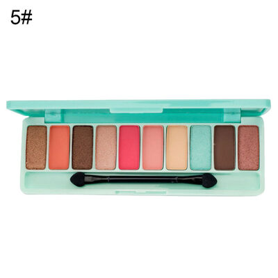 

10 Color Eyeshadow Palette Waterproof Long Lasting Shimmers Matter Smokey Makeup