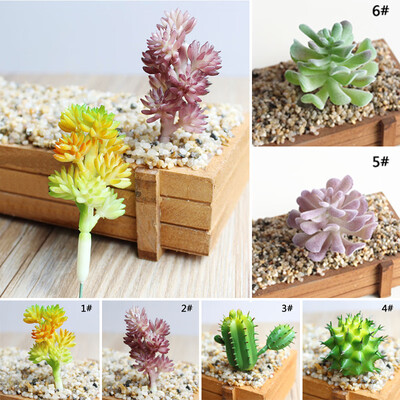 

Artificial Plastic Fake Succulent Plant Cactus Echeveria Flower Home Office DIY