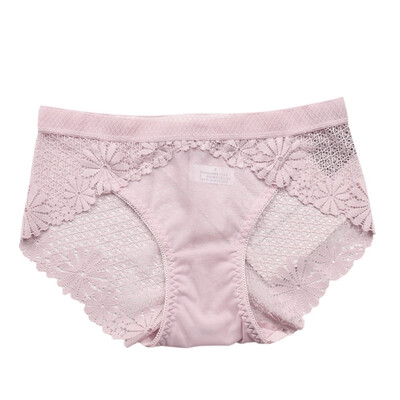 

Ladies underwear Sexy Lace Free Size Transparent Lingerie Briefs Female Seamless Tempting Pretty Briefs Mid Waist Intimates 2019