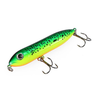 

Lixada 3D Eyes Lifelike Fishing Lure 100mm124g Pencil Popper Lures Wobbler Artificial Hard Bait with Hooks Ring