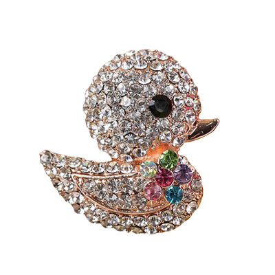 

Full Rhinestone Duck pin Brooches Fashion High Quality lady Woman party ducking corsage trend Brooch Exquisite little