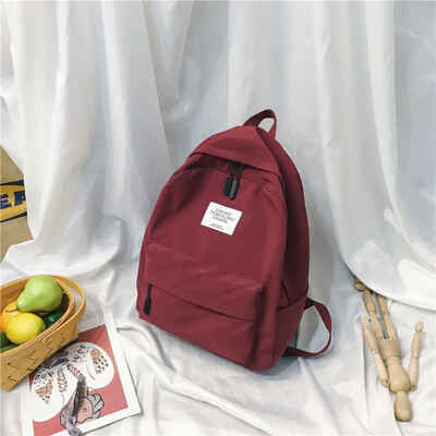 

Ins super-hot schoolbag female Korean version of high school students canvas campus simple Japanese backpack shoulder bag