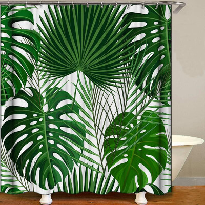 

Shower Curtain Flowers Trees Print Blackout Curtains Waterproof Mildew-proof Bathroom Curtain 71"x71"