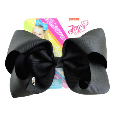 

Solid color large bow fabric ribbed polyester bow hairpin girl hair accessories