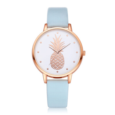 

FanTeeDa New Fashion Leather Women Watches Luxury Top Pineapple Pattern Casual Quartz Watch Women Clock Relogio Feminino 533