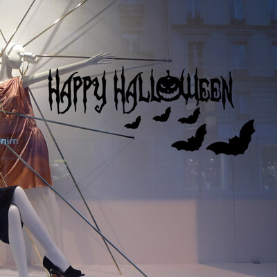 

〖Follure〗Halloween Bat Pumpkin Wall Sticker Window Home Decoration Decal Decor