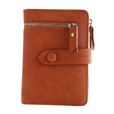 

Wallet Women Simple Retro Zipper Short Wallet Coin Purse Women Card Holders Handbag Women Leather Wallet For Credit Cards