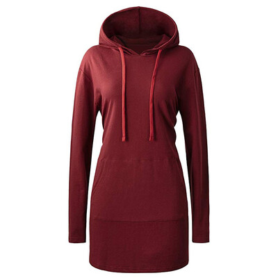 

Starmoon Women Long Sleeve Solid Casual Hooded Sweatshirt Pullover Top Blouse