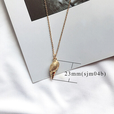 

Fashion Bohemian Cowrie Conch Gold Shell Pendant Necklace for Women Ocean Sea Beach Necklaces Boho Shell Jewelry