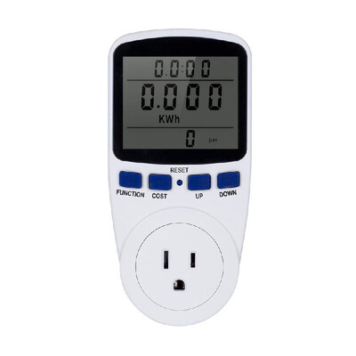 

LCD Display Electricity Usage Power Meter Socket Energy Watt Volt Amps Wattage KWH Consumption Analyzer Monitor Outlet--with Backl