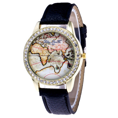 

〖Follure〗Zhou Lianfa Quartz Retro Map Pattern Alloy Business Watch Womens Watch