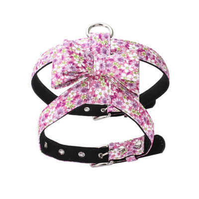 

High quality adjustable Breakaway Dog Collar Flower Printed Bow Decoration Cat Collar Pet Lead Collars Dog Accessories