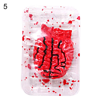 

Realistic Bloody Hand Foot Body Part Plate Halloween Decor Party Prank Props