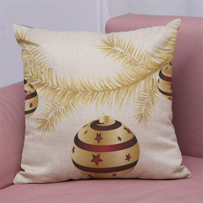 

Gobestart New Christmas Cotton Linen Pillow Case Sofa Cushion Cover Home Decor