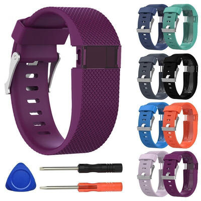 

Silicone Strap Wristband Replacement Watch Band With Tools for Fitbit Charge