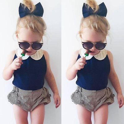 

Toddler Kids Baby Girls Summer Beach Outfits Clothes T-shirt Tops Pants 2PCS Set