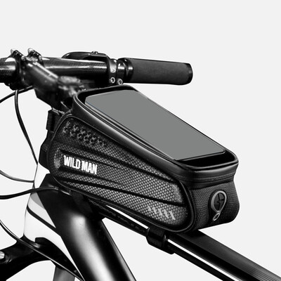 

1 Bicycle Front Frame Bag Mountain Mobile Phone Touch Screen Pack Hard Shell