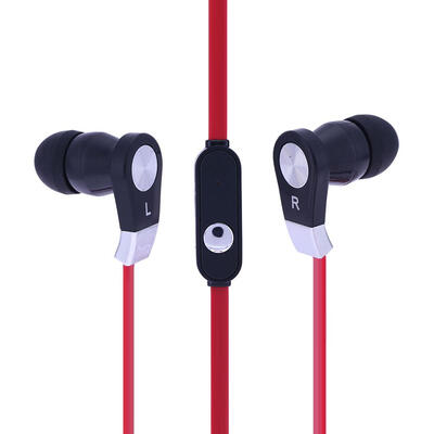 

35mm Wired Stereo In-ear Earphone Flat Cable with Mic for iPhone Android