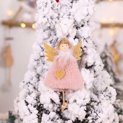 

Christmas Plush Angel Doll Pendant Christmas Tree Decor Ornaments Plush Hanging Decor Home Decorations Xmas Gift