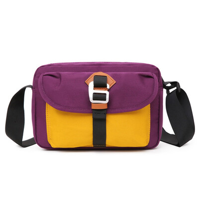 

Tailored Fashion Women Nylon Bag Panelled Color Messenger Bag Shoulder Bag Zipper HandBag