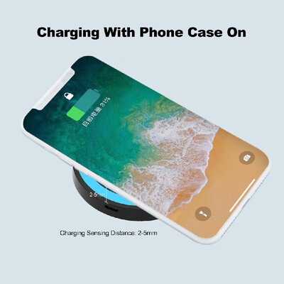 

Portable Mini Qi Wireless Power Charger Wireless Charging Pad Ultrathin Design for iPhone X 8 Plus Samsung S8 LG