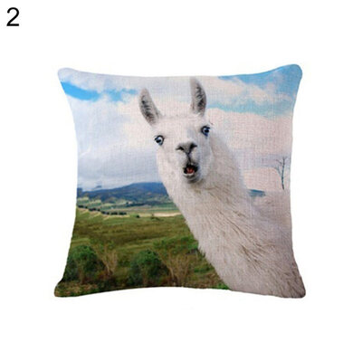 

Llama Alpaca Linen Throw Pillow Case Cushion Cover Sofa Bed Car Office Decor