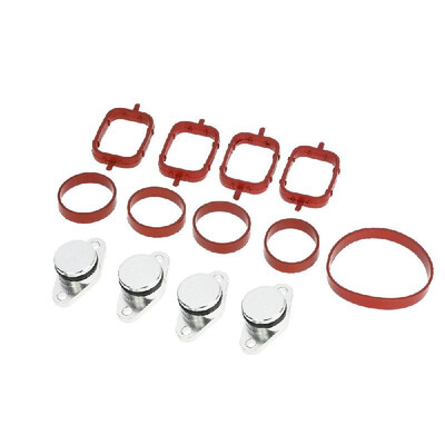 

6 PCS 22mm Diesel Swirl Flap Blanks Replacement Bungs with Intake Manifold Gaskets for BMW 320d 330d 520d 525d 530d 730d