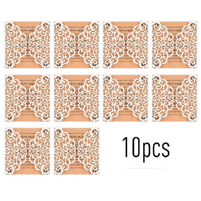 

10pcs Pearl Paper Floral Invitation Cards Invitation Holders with Blank Inner Sheet for Wedding Birthday Party Anniversary