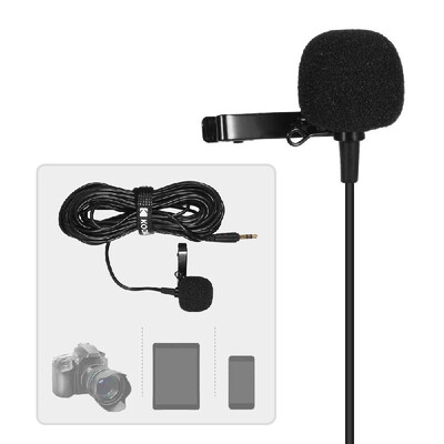 

ACEMIC Duel Head Lavalier Microphone Mic Lapel Clip-on Omni-directional Condenser with 35mm Connector for Smartphone DSLR PC Camc