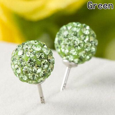 

2 New Female Earrings Womens Fashion Ball Sparkling Earrings Stud Earring