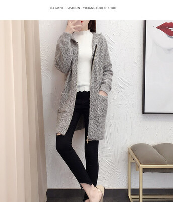 

Japanese quality version of the Korean version of loose sweater outerwear womens long 2018 autumn&winter knitted sweater