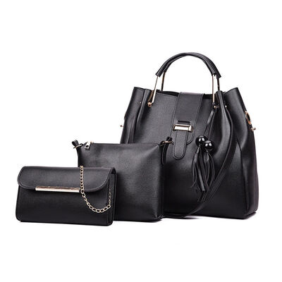 

2019 New Style Fashion Hot 3 Pieces Solid Set Composite Women Lady Leather Tote Shoulder Bag Handbag Satchel Messenger Bags