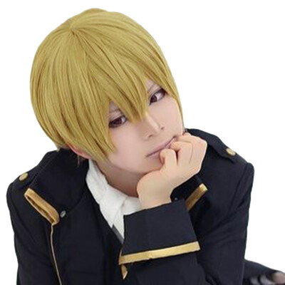 

〖Follure〗Japanese Yellow Fashion Men Wig Daily Hair Short Hairpiece For Cosplay Party