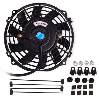 

7" 10" 12" 14" 16" 12V Universal Electric Radiator Cooling Fan Push Pull Slim Mounting Kit