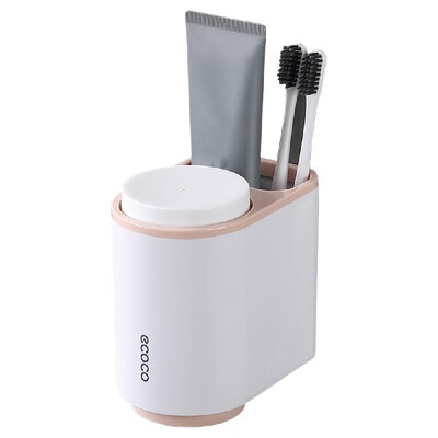 

Ecoco Toothbrush Rack Magnetic Toothbrush Holder Wall Mounted Toothbrush Cup Organizer Toothbrush Toothpaste Storage Rack for Wash