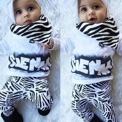

Cute Newborn Toddler Baby Girls Tops T-shirt Pants Leggings 3pcs Clothes Outfits Set