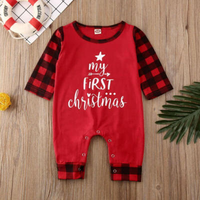 

Newborn Baby Girl Boy Christmas Costume Jumpsuit Romper Bodysuit Clothes Outfits